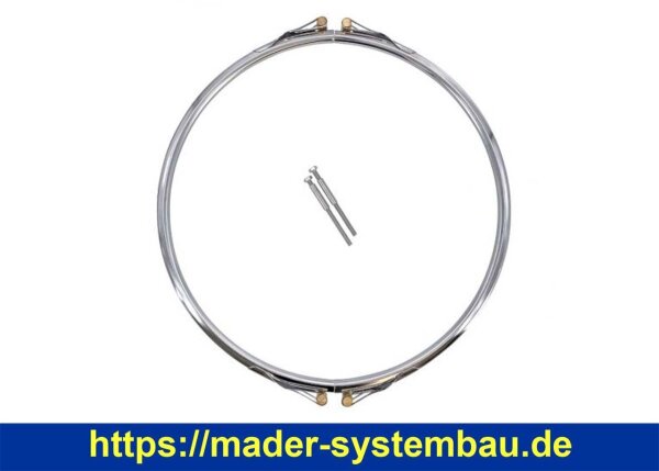 OKU Spannring 600 mm komplett dreiteilig mit 3x Spannschraube M8 x 120 mm und Hülse lang
