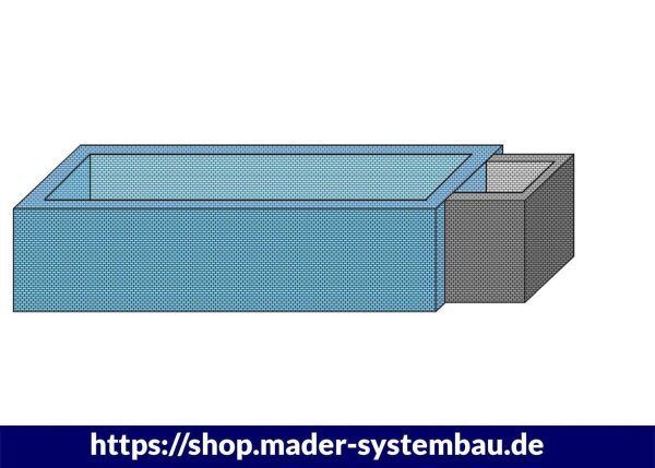 OKU Technikschacht für OKU Styroporpool Prestige 3,00 x 1,00 x 1,50 m EPS 30 - 80