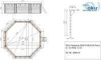 OKU OKU Holzpool EMOTION-FUN Rund 5,1 m Höhe 1,2 m