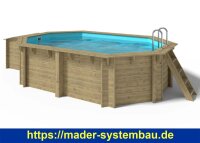 OKU OKU Holzpool EMOTION-FUN Oval 4,86 x 3,36 m Höhe...