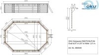 OKU OKU Holzpool EMOTION-FUN Oval 6,57 x 4,57 m Höhe 1,31 m