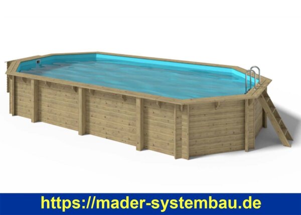 OKU OKU Holzpool EMOTION-FUN Oval 8,57 x 4,57 m Höhe 1,31 m