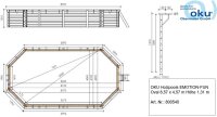OKU OKU Holzpool EMOTION-FUN Oval 8,57 x 4,57 m Höhe 1,31 m