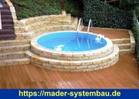 Rundbecken IBIZA | EASY CHANGE Handlauf Aluminium |...