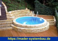 Rundbecken IBIZA SET - EASY CHANGE Handlauf - versch....