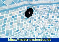 Frame Pool Ø 488 x 122 cm Rattanoptik anthrazit