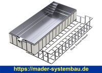 Trend VAline Skimmerpool - freistehend - 1,5 m Tiefe -...