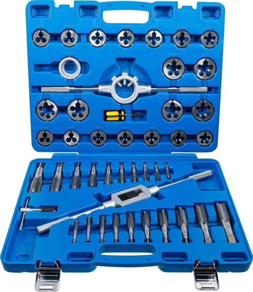 Gewindeschneid-Satz | Zoll | 1/4" - 1" | 45-tlg.