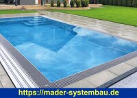 Trend PPline Überlaufbecken - Platin - 1,2 m Tiefe -...