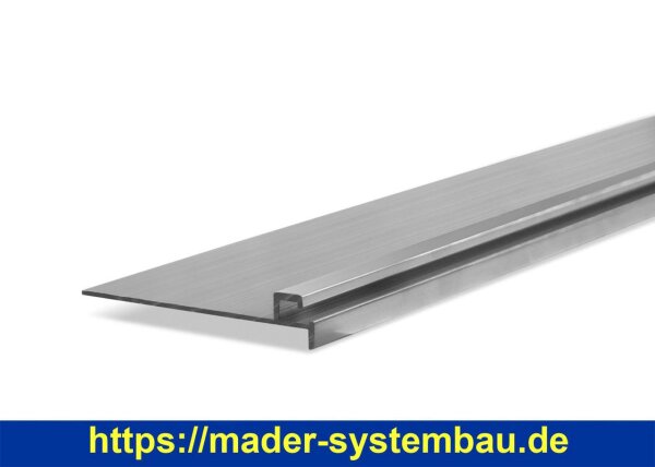 Befestigungsleiste Aluminium | Stange 2 m | Breite 105 mm