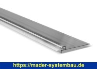 Befestigungsleiste Aluminium | Stange 2 m | Breite 105 mm