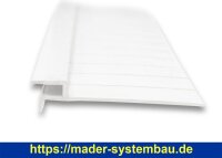 Befestigungsleiste für Keilbiese | flexibel | 100 mm x 2 m Weiß