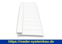 Befestigungsleiste für Keilbiese | flexibel | 100 mm x 2 m Weiß