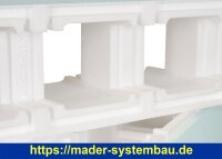 Iglu Kombi 2000 Polystyrol-Steine 100 x 25 x 25 cm | EPS 25 + 1 cm EPS 80 | Styropor