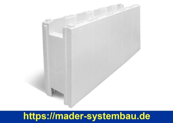 TrendStone L Standard-Polystyrol-Stein 125 x 25 x 50 cm | EPS 30 | Styropor