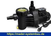 Aqua Technix Poolpumpe Aqua VARIO Plus | Drehzahlpumpe | Schwarz