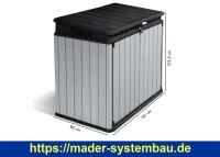 Trend Pool Technikbox Classic L | Holzoptik in Anthrazit | inkl. 3 Multiplexplatten | DIY | ohne Inhalt