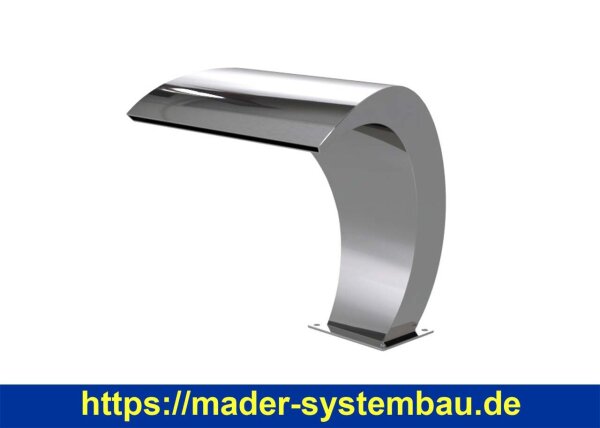 IDEAL Eichenwald Schwalldusche Maine V4A | geschwungene Form