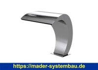 IDEAL Eichenwald Schwalldusche Maine V4A | geschwungene Form
