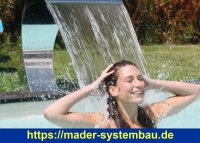 IDEAL Eichenwald Schwalldusche Nevada V4A | geschwungene Form