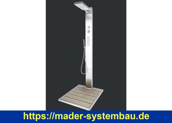IDEAL Eichenwald Gartendusche Elba | inkl. WPC Plattform