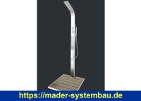 IDEAL Eichenwald Gartendusche Helena | inkl. WPC Plattform