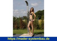 IDEAL Eichenwald Gartendusche Helena | inkl. WPC Plattform