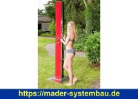 IDEAL Eichenwald Gartendusche Saba SOLAR | ohne Bodenplatte