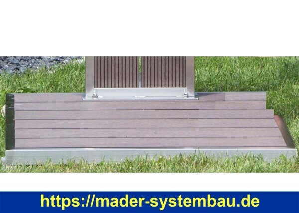WPC Plattform für IDEAL Eichenwald Gartendusche | Bahama