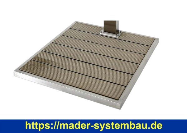 WPC Plattform für IDEAL Eichenwald Gartendusche | Tonga SOLAR