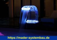 IDEAL Eichenwald Schwalldusche Tropic LED Acrylglas | zum Aufdübeln oder einbetonieren