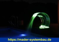 IDEAL Eichenwald Schwalldusche Tropic LED Acrylglas | zum Aufdübeln oder einbetonieren