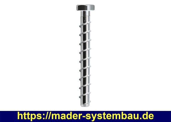 Eurotec Rock Sechskant; Stahl verzinkt; SW13 7,5 x 80 mm VE:100
