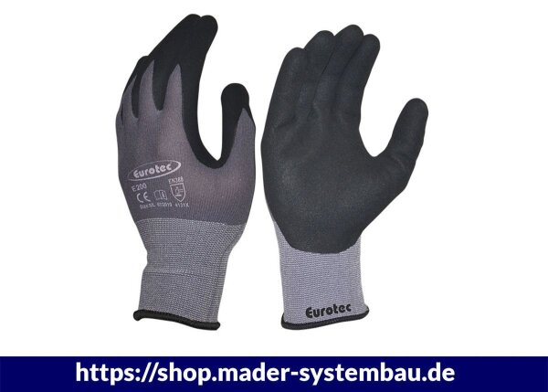 Eurotec Arbeitshandschuhe E200 XXL Universal - FlexFit VE:12