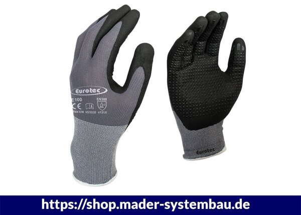 Eurotec Arbeitshandschuhe E100 XXL Universal - FlexGrip VE:12