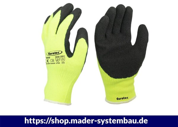 Eurotec Arbeitshandschuhe E1000 S Kälteschutz - IceGrip Plus VE:12