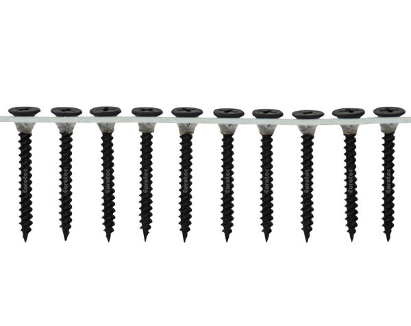 Eurotec Schnellbauschraube mit Feingewinde magaziniert; schwarz phosphatiert; PH2 3,5 x 25 mm VE:1000