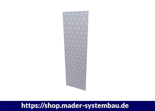 Eurotec Lochplatte 120 x 400 x 1,5 mm Stahl verzinkt VE:15