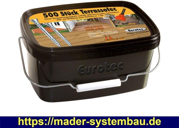Eurotec Terrassotec; Edelstahl gehärtet; TX25; im Eimer 5,0 x 80 mm VE:500