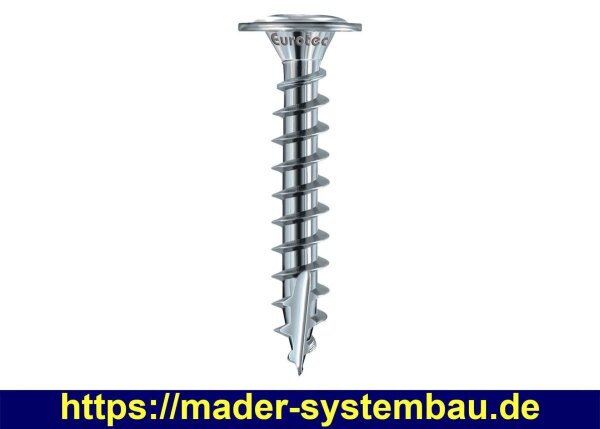Eurotec Paneltwistec Tellerkopf; Edelstahl gehärtet; TX20; anthrazit RAL 7016 4,0 x 30 mm VE:500