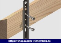 Eurotec FassadenClip; schwarz 115 x 28 mm VE:300