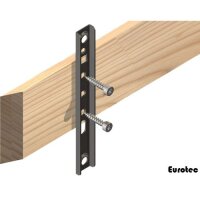 Eurotec FassadenClip; schwarz 130 x 17 mm VE:300