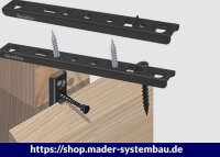Eurotec FassadenClip; schwarz 145 x 17 mm VE:300