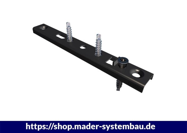 Eurotec FassadenClip; schwarz 145 x 22 mm VE:300