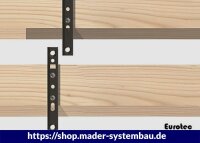 Eurotec FassadenClip; schwarz 145 x 22 mm VE:300
