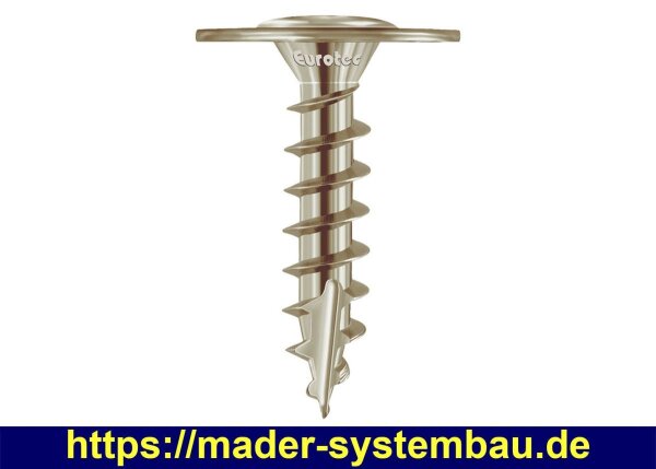 Eurotec Pfostenverbinderschraube; Stahl sonderbeschichtet; TX40 10,0 x 50 mm VE:50
