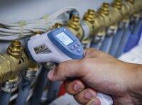 Stirn-Fieber-Thermometer | kontaktlos, Infrarot | für Personen + Objekt-Messung | 0 - 100°