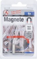 Magnet-Satz | extra stark | Ø 8 mm | 6-tlg.