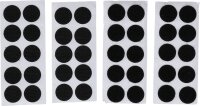 Klettpunkte | selbstklebend | schwarz | 40-tlg.