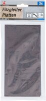 Filzgleiter | Platten | braun | 100 x 200 mm | 3-tlg.